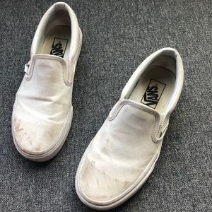 White slip-on vans